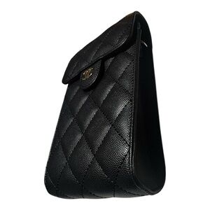 Fashion cellphone  Black Quilted Women's Bag fits iPhone 16 pro max